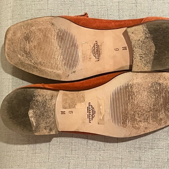 Bally Burnt Orange Suede Logo Tempest Loafers, size 6 - Picture 6 of 6
